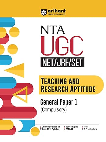 NTA UGC NET/JRF/SET Teaching And Research Aptitude General Paper I (Compulsory)